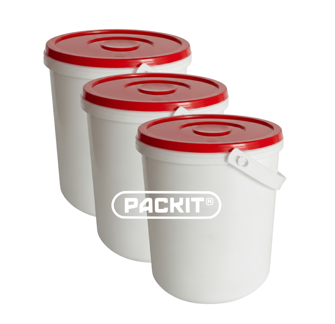 200 Pieces WHITE 1 Litre bucket – Food Grade Plastic Buckets 1 Litre ...